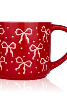 Чашка керамическая в коробке LoveSeason красная, 460 мл (70344)