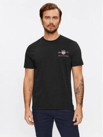 Gant Футболка Reg Archive Shield Emb Ss 2067004 Чорний Regular Fit Gant Футболка Reg Archive Shield Emb Ss 2067004 Чорний Regular Fit