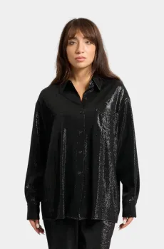 Женская черная рубашка Черный 38 HUGO 11451