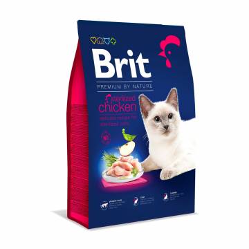 Сухой корм для стерилизованных кошек Brit Premium by Nature Cat Sterilised с курицей, 8 кг Сухой корм для стерилизованных кошек Brit Premium by Nature Cat Sterilised с курицей, 8 кг