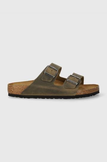 Шлепанцы из нубука Birkenstock Arizona цвет зелёный 1027022 Шлепанцы из нубука Birkenstock Arizona цвет зелёный 1027022