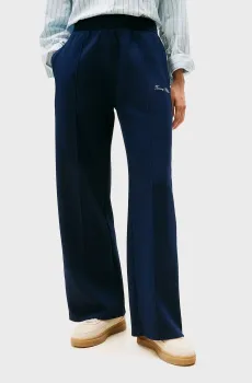 Женские темно-синие спортивные брюки SCRIPT STRAIGHT PIQUE Синий S Tommy Hilfiger WW0WW45744