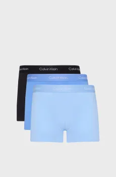 Мужские боксеры (3 шт) TRUNK Голубой 3XL Calvin Klein LV00NB4392