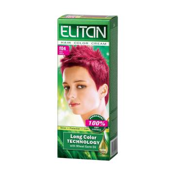 Стойкая крем-краска для волос Elitan Hair Color Cream F-04 Красное золото, 115 мл