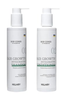 Набор Hillary Hop Cones & B5 Hair Growth Invigorating для роста волос (шампунь, 250 мл + кондиционер, 250 мл)