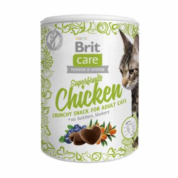 Лакомство для кошек Brit Care Superfruits Chicken с курицей, облепихой и черникой 100 г