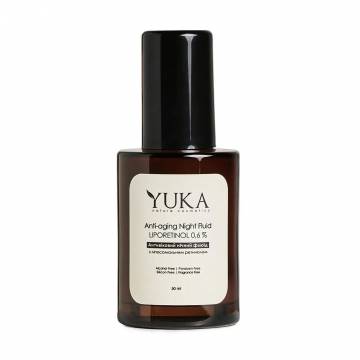 Уценка! Антивозрастной ночной флюид для лица Yuka Anti-Aging Night Fluid LipoRetinol с ретинолом 0.6% и керамидами, 50 мл