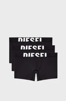 Мужские черные боксеры (3 шт) MAX-D-POP Черный M Diesel A17581 0DCBL