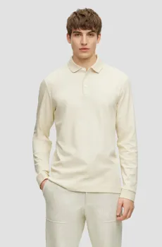 Мужское бежевое поло Бежевый XL BOSS 50468392;131