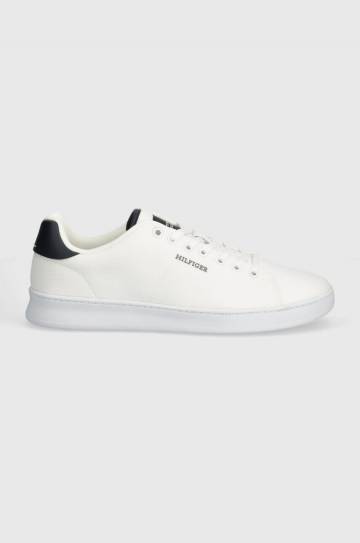 Кроссовки Tommy Hilfiger COURT CUPSOLE PIQUE TEXTILE цвет белый FM0FM04967 Кроссовки Tommy Hilfiger COURT CUPSOLE PIQUE TEXTILE цвет белый FM0FM04967