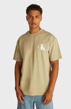 Мужская бежевая футболка BOLD CK TEE Бежевый L Calvin Klein Jeans J30J327475