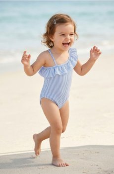 GIRLS` SWIMMING SUIT - синій