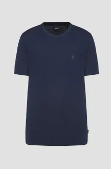 Мужская темно-синяя футболка Синий M BOSS 50539831;404