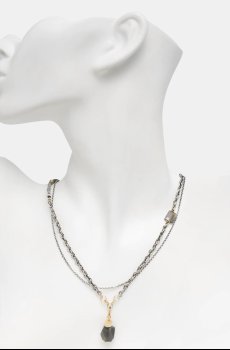 Бусы с лабрадоритом, ручной работы, из серебра, покрытого золотом Answear.LAB