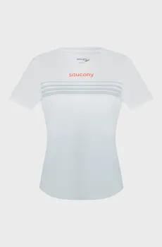 Женская белая футболка Белый XL Saucony SAW800508-CD