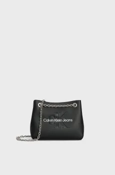 Женская черная сумка SCULPTED SHOULDER BAG24 MONO Черный ONESIZE Calvin Klein K60K607831