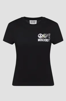 Женская черная футболка Черный XS Moschino J0707.3762;3555