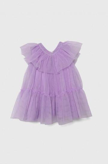 Детское платье Pinko Up цвет фиолетовый mini расклешённая Детское платье Pinko Up цвет фиолетовый mini расклешённая