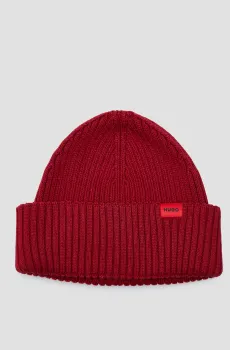 Мужская бордовая шапка Бордовый ONESIZE HUGO 50496006;604