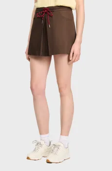 Женская коричневая юбка-шорты Trompe-lœil Коричневый 38 Sandro SFPSH00521_Brown