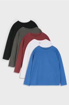 Бавовняні Основні Футболки 5 Шт - кремовий