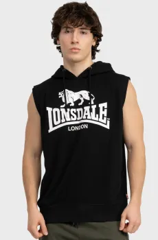 Мужское черное худи BIGNOR Черный M Lonsdale 117700