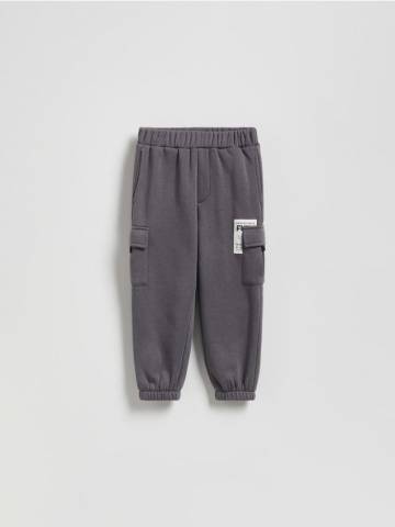 Reserved - Штани з нашивкою - темно коричневий - 123FI-89X