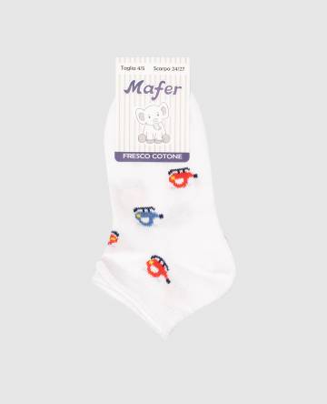 Детские белые носки Mafer в узор. Детские белые носки Mafer в узор.