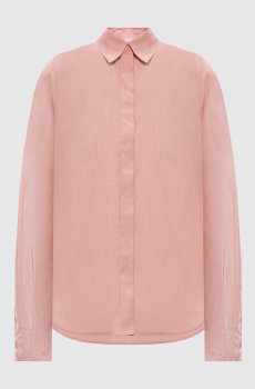 Розовая рубашка с шелком
