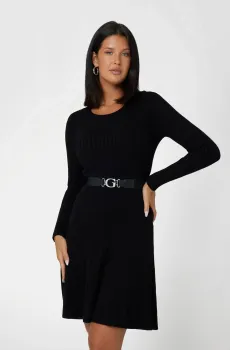 Женское черное платье Черный S Guess W2BK29.Z2YJ2;JBLK