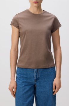Reserved - LADIES` T-SHIRT - кавовий - 445CB-84X