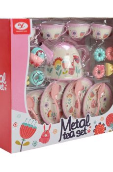 Детский игрушечный набор Shantou Jinxing Чайный сервиз, в коробке, от 3 лет, 21 предмет, 23*9*27 см (620-E17)