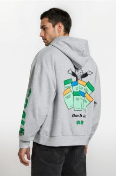 Кофта з принтом Monopoly - сірий