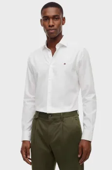 Мужская белая рубашка NON IRON Белый 41 Tommy Hilfiger MW0MW43122