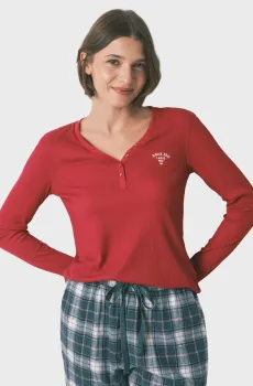 Женский красный лонгслив Красный L womensecret 3272335