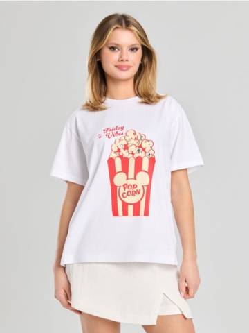 Футболка з принтом Mickey Mouse - білий Футболка з принтом Mickey Mouse - білий