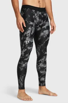 Мужские черные тайтсы UA HG IsoChill Prtd Leggings Черный M Under Armour 1383777-001