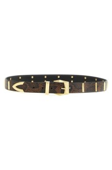 Pinko Women Printed Leather Reversible Belt