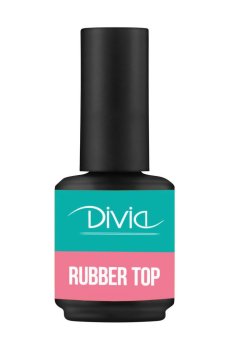 Топ для гель-лака Divia Rubber Top с липким слоем, 15 мл