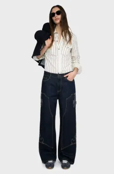 Женская белая рубашка в полоску Thelma Белый S ZADIG&VOLTAIRE WWSH02298_PEAR