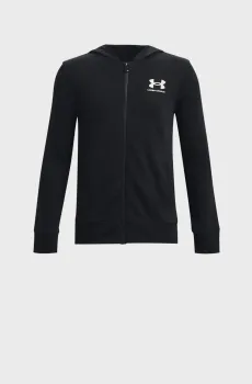 Детское черное худи UA Rival Terry FZ Hoodie Черный 7 Under Armour 1377250-001