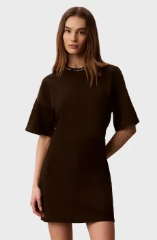 Женское темно-коричневое платье LOGO Коричневый XS Calvin Klein Jeans LV047G251G