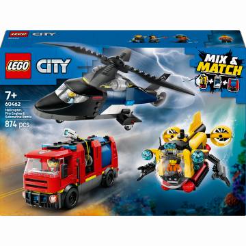 Конструктор LEGO City Ремікс вертольотів, пожежних машин і підводних човнів (60462) Конструктор LEGO City Ремікс вертольотів, пожежних машин і підводних човнів (60462)
