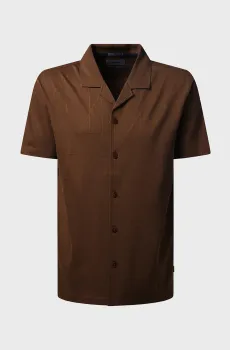 Мужская коричневая рубашка Коричневый S Pierre Cardin PC.-C5 22126.2122