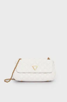 Женская белая сумка GIULLY CONVERTIBLE XBODY FLAP Белый ONESIZE Guess HWQA8748210