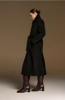 Reserved - Високі шкіряні чоботи на підборах - червоне дерево - 007IJ-93X