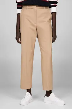 Женские бежевые брюки TAPERED WO BLEND PANT Бежевый S Tommy Hilfiger WW0WW39399