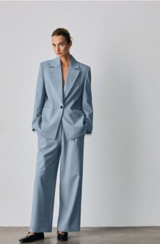 Reserved - Штани з додаванням віскози - синій - 186IS-55X