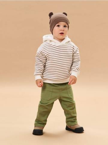 Бавовняні штани - світло-оливковий