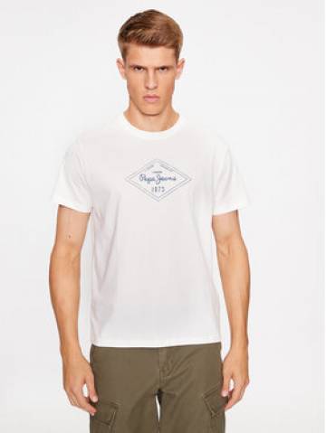 Pepe Jeans Футболка Wesley PM509123 Білий Regular Fit Pepe Jeans Футболка Wesley PM509123 Білий Regular Fit